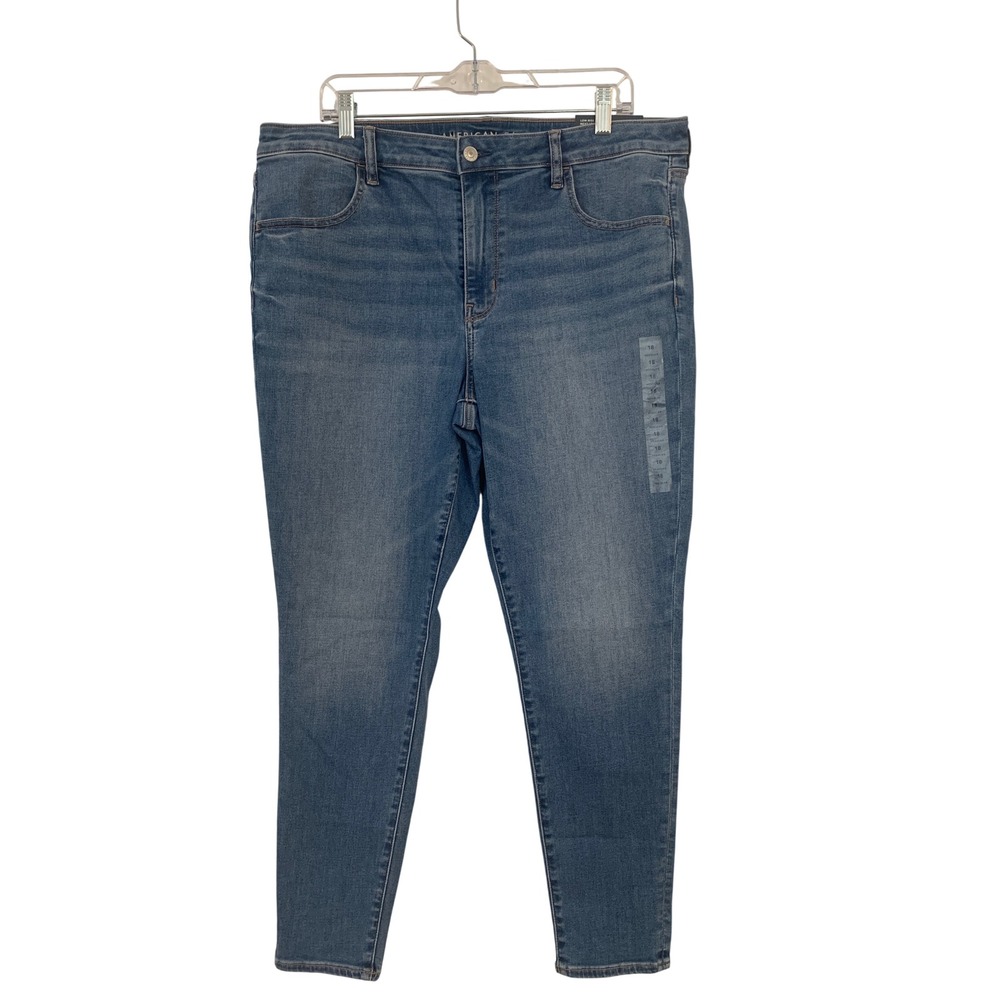 American Eagle Low Rise Next Level Stretch Jegging Jeans Blue 18 Regular 34w NWT